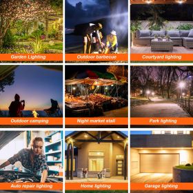 Neoglint 180LEDs Solar Powered Pendants Garage Light with Remote Controller