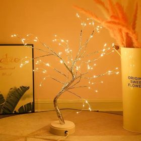 Led Copper Wire Tree Bedroom Light