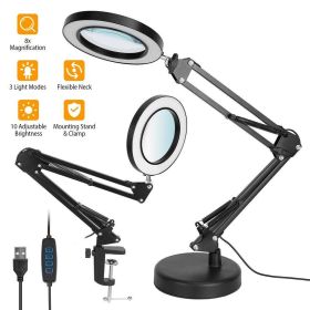 Magnifying Glass Desk LED Lamp