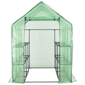 Walk-in Greenhouse with 12 Steel Shelves by vidaXL
