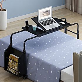 Overbed Adjustable Laptop Writing Table with Wheels