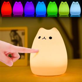 Cute Cat Children Night Light with Sensitive Tap Control