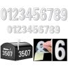 2 sets Reflective Mailbox Numbers Stickers (3" X 1 Set , 4" X 1 Set)