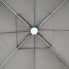 Patio 9.8ft.L x 9.8ft.W Gazebo with Extended Side Awning and LED Light