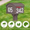 2 sets Reflective Mailbox Numbers Stickers (3" X 1 Set , 4" X 1 Set)