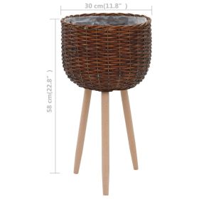 Planter Wicker with PE Lining by vidaXL