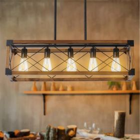 5-light Retro Farmhouse Pendant Light