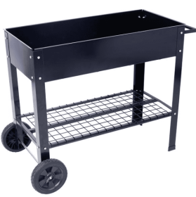 Overhead Mobile Metal Planter With Wheels