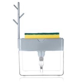 Dishwashing Sponge Holder/Soap Dispenser (Option: Grey Outlet tool)