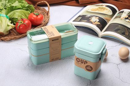 Microwaveable Light Lunch Box (Option: Green with soup)