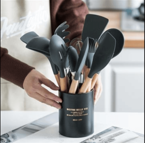Kitchen Spoon and Shovel Kit (Option: Black Set)