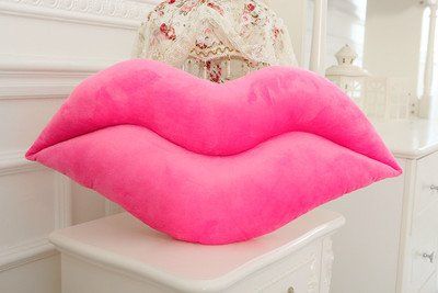 Creative Plush Big Lips Pillow (Option: Pink-60cm)