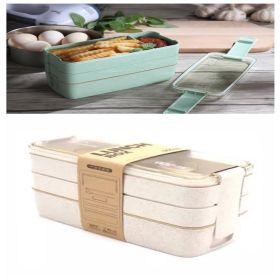 Microwaveable Light Lunch Box (Option: Green and apricot)