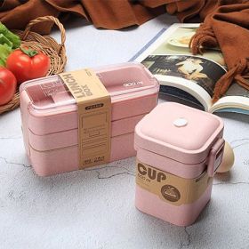 Microwaveable Light Lunch Box (Option: Pink with soup)
