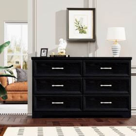 Chipboard 3 Drawer Bedroom Dresser (Color: Black)