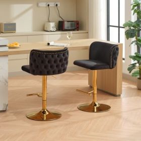 Swivel Barstools (Option: Black2)