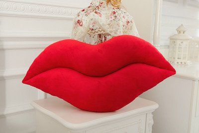 Creative Plush Big Lips Pillow (Option: Red-60cm)