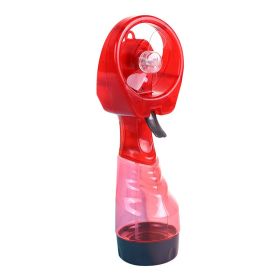 Mini Handheld Water Spray Mist Fan (Color: Red)