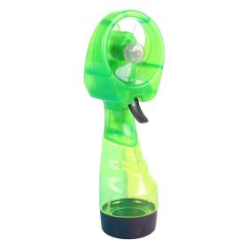 Mini Handheld Water Spray Mist Fan (Color: Green)