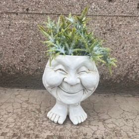 1pc Resin Planter Statue Vase (Color: Muggle Grandma)