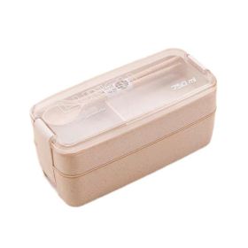 Microwaveable Light Lunch Box (Option: Second floor Apricot)